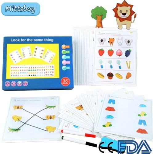 Hot Find The Same Connection To Match The Drawing 3D Puzzle Montessori Early Childhood Education Toy Birthday Gift Kindergartens