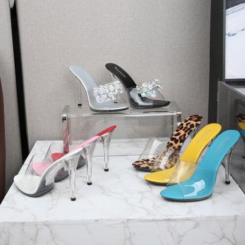 HOKSZVY Fashion Transparent PVC Crystal Shoes 11CM Super High Heel Sandals Non-slip Platform Fish Mouth Womens Shoes LFD