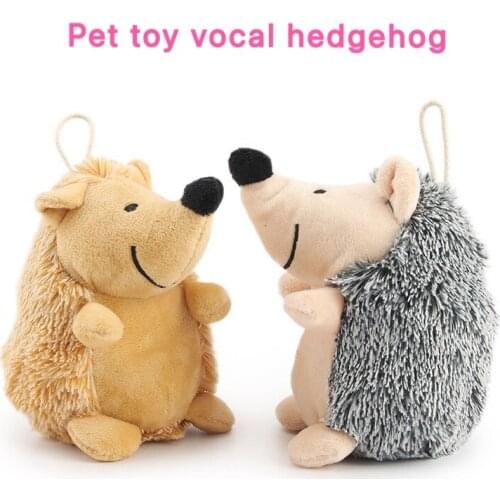 Dog puppy toy pet supplies pet chew durable toy animal shape hedgehog squeak vocal small dog accessories training plush sound