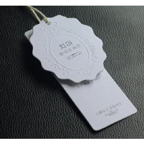 Customized letterpress garment tags/hang tag/clothing labels/paper tags printing brand logo/dress tags/woven label