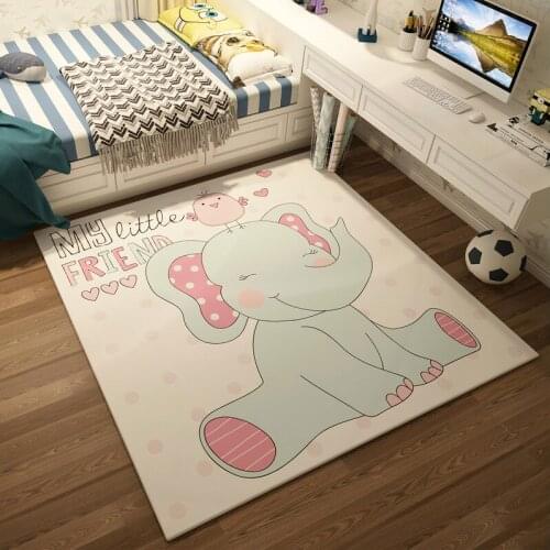 Cute cartoon floor mat kids room tent carpet living room girl bedroom blanket crawling blanket can be machine washed rug CL90328