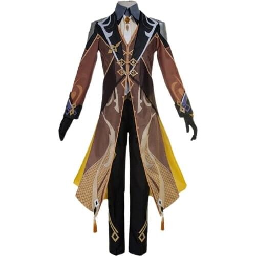 New Arrival Game Genshin Impact Cosplay Zhongli Costume Cosplay Halloween Party Costume Suit