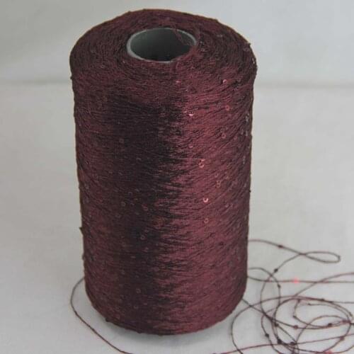 About Sales Pitch 5cm Diameter 3mm 500g Sequi Hand-Knitted C Rochet Handmade Yarn 920_06 Burgundy