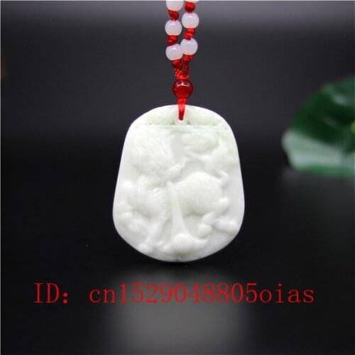 Natural White Chines Jade Dragon Pendant Necklace Charm Jewellery Fashion Accessories Carved Qilin Amulet Gifts for Women Men