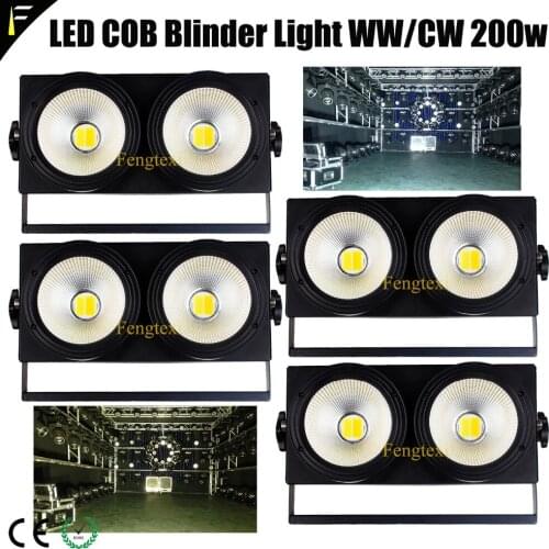 4 Units Popular Stage Blinder 2 Dimming Color Warm Cold WW/CW 2in1 200w Audience Blinder Stage Light