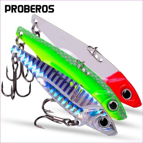 PROBEROS 20pcs Jig Fishing Lures 7-12-17g Fishing Jigs Saltwater Lures Metal Bass Baits Artificial Shore Casting VIB Spoon