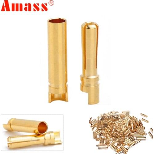 10 pair AMASS 4.0mm 4mm Gold Plated Bullet Connector for RC battery ESC and motor helicopter boat Quadcopter