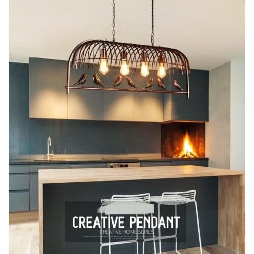 Retro industrial wind to do the old bird Pendant Lights American personality hot pot shop creative iron Pendant lamps