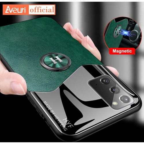 Luxury Car Holder Leather Phone Case For Samsung Galaxy S20 Plus Note 20 Ultra Note 10 Lite A51 A71 5G 4G A21S Cover Case Coque