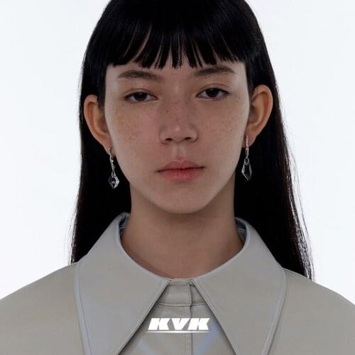 KVK Earrings 2021 new fashion high-end asymmetric Earrings feminine long earrings womens Crystal Earrings