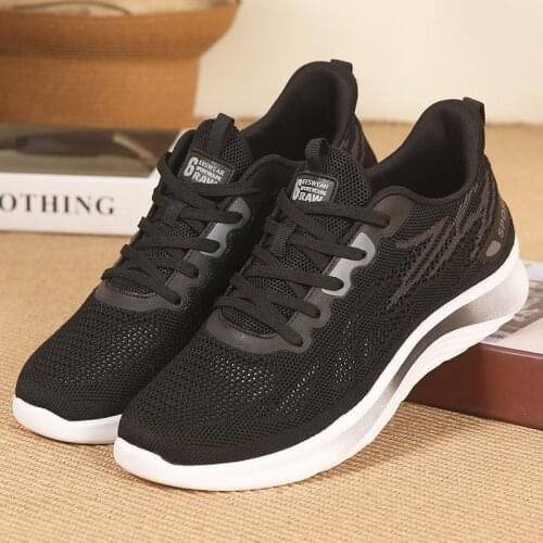 Mesh NEW Men Shoes Breathable Mens Sneakers Trendy Lace-Up Lightweight Black Walking Big Size Man Tenis Shoe Zapatillas Hombre