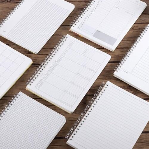 80sheets A5 Spiral Colorful Binder Notebooks Agendas Planner Diary Weekly Monthly Schedule Book Yearly School Office Supplies