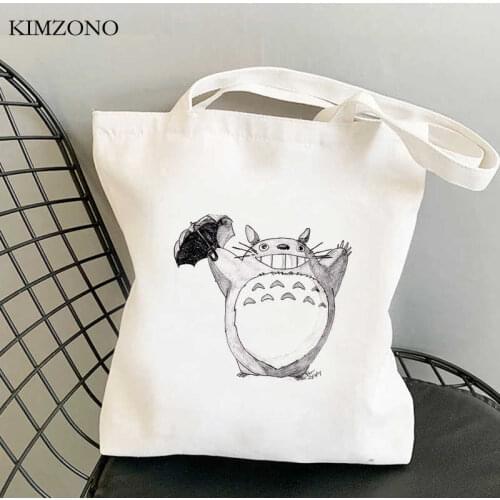 Studio Ghibli Totoro shopping bag bolso bolsa canvas reusable shopper recycle bag bag fabric sac cabas sacola shoping sacolas