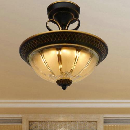 European-style personality simple balcony aisle bedroom wick round bathroom dining room entrance kitchen ceiling lamp LX112001