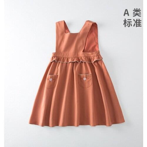 Girls' Spring / Summer Cotton Hemp Strap Sleeveless Dress With Foreign Style Embroidery Frill 1-5 Years Old Fashion Leisure Kids
