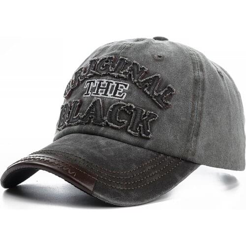 High Quality Wash Cotton Original Black Baseball Cap Snapback Hat For Men Women Gorras Casual Casquette Embroidery Dad Hat