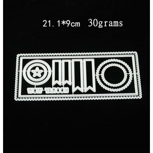 ZENRA Rectangle Round Lace Star Steel Metal Cutting Die Stencils Knife Mould For DIY Paper Card Making Decorative Scrapbook