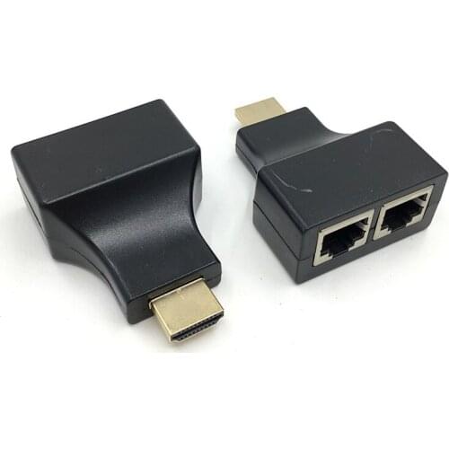 1 Pair HDMI Dual RJ45 CAT5E CAT6 UTP LAN Ethernet HDMI Extender Repeater Adapter 1080P for HDTV HDPC 30m Hdmi Network Extender