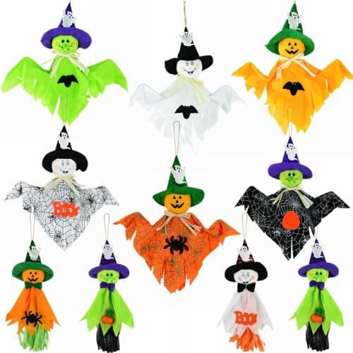 1Pc Halloween Ghost Hanging Decoration Indoor Outdoor Specter Party Pendant for Happy Halloween Event Party Props Decor Supplies