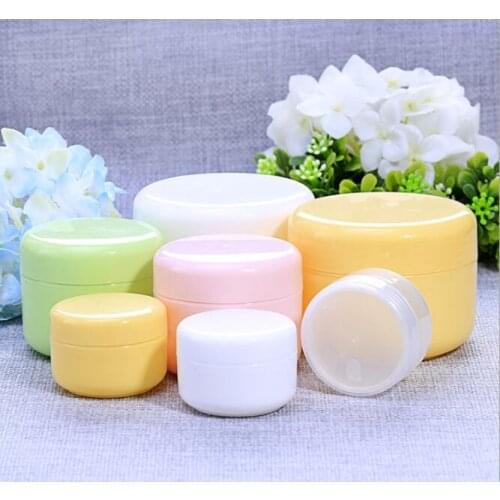 10g/20g/50g/100g Refillable Bottles Plastic Empty Makeup Jar Pot Travel Face Cream/Lotion/Cosmetic Container Free Shipping