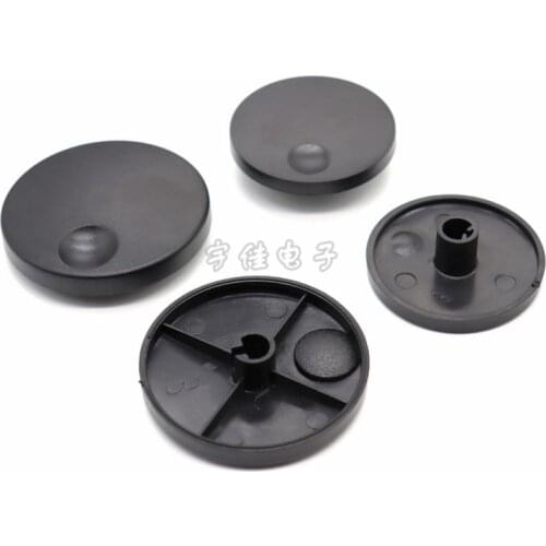 10 Piece 42 * 6mm 35 * 4mm black plastic turntable knob half handle D-shaped inner hole 6mm potentiometer switch adjustment knob