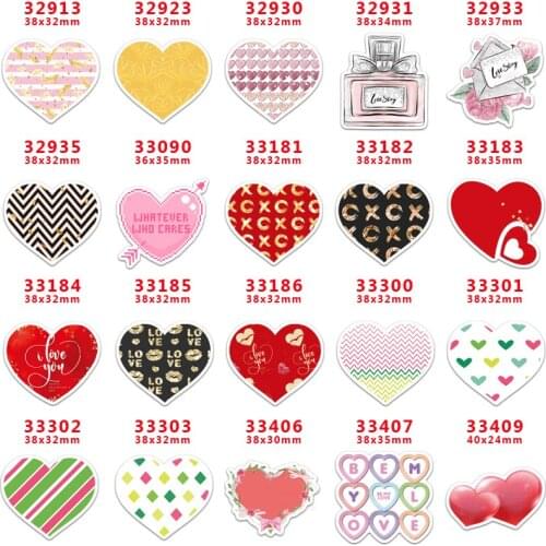 10 pcs Valentines Day Resin Flatback for Hair Bows Planar Resin Crafts Custom Resin for DIY Phone Decorations PR32913