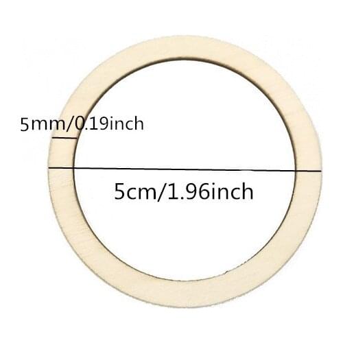 20pcs 5cm round Wooden DIY art craft cross Stith tools Flower wreath Home house decor Xmas