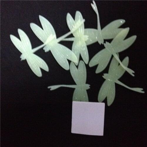 7PCS/Pack Dragonfly DIY Ceiling Glow In The Dark Wall Stickers Baby Kids Bedroom Home Decor Luminous Fluorescent Decal