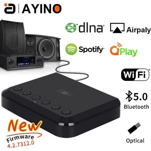 Wireless WIFI Audio Receiver for Airplay Spotify DLNA NAS Multiroom Sound Stream optical Bluetooth 5.0 Music Audio Adapter WR320