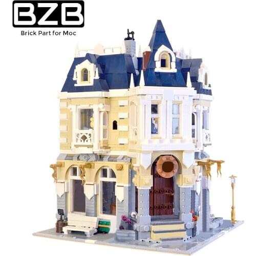 BZB MOC Compatible With 14603 Downtown Clothing Store Street View Block Series Model Blocks For Childrens DIY Toys Gifts