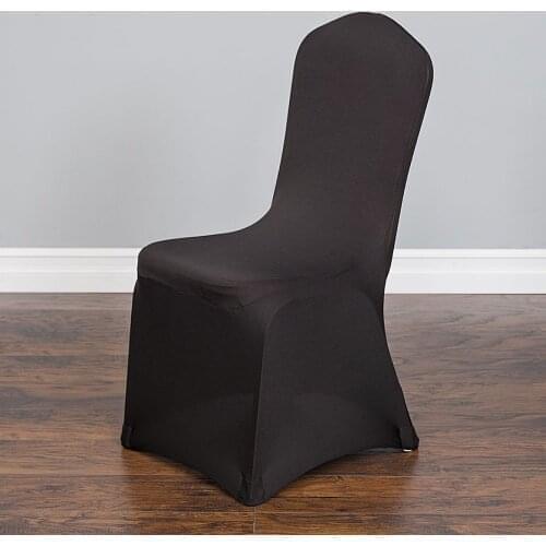150Pcs Black Stretch Indoor Chair Cover For Wedding/Party Universal Banquet Hotel Decoration Free Shipping