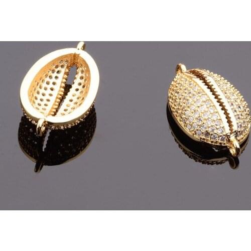 Four-Color Beetle Shells DIY Copper White Cubic Zirconia Beads For Unisex Bracelet CZ Crystal Making Jewelry Charm For Bracelet