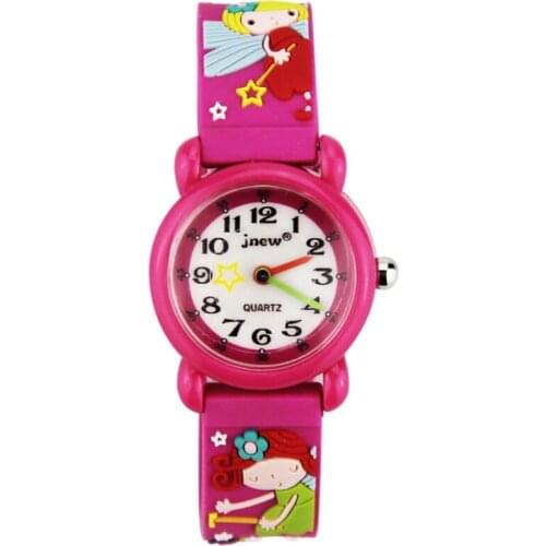 Childrens Watch Waterproof Lovely Transparent Cherry Blossom Student Quartz Watch Birthday Gift Clock Blue Pig Boy Sports Watch