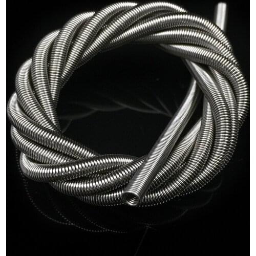 Stainless steel wire length metal large spring 34cm 69cm hollow rod refitted spring fittings fishing gear