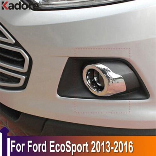 For Ford EcoSport 2013 2014 2015 2016 ABS Chrome Front Foglight Fog Light Lamp Cover Trim Car Exterior Accessories Sticker