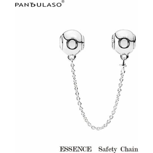 Essence Safety Chain Beads NEW DIY Accessories Fit Pan Charm Essence Bracelet Only Small Hole Charms 925 Silver Jewelry Making