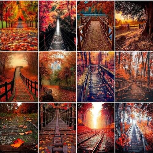 Evershine Diamond Painting Autumn 5D DIY Diamond Embroidery Tree Landscape Cross Stitch Mosaic Rhinestones Pictures Home Decor