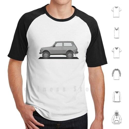 Lada Niva Grayscale T Shirt 6xl Cotton Cool Tee Lada Niva Car 4x4 Off Road Off Road Vehicle Terrain Rural Urban Suspension