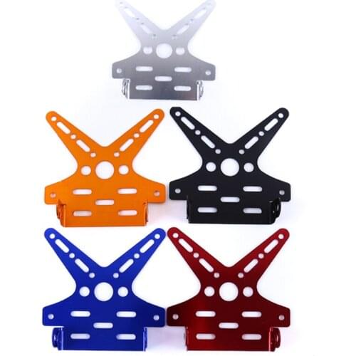 Electroplate Aluminum Alloy Motorcycle Rear License Plate Frame Motorbike Scooter Number Plate Holder 5 Colors