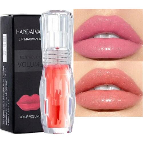 Glossy Lip Plumper Glitter Sexy Lips Clear Liquid Lipstick Moisturizer Shimmer Nude Crystal Bigger Fashion Makeup Lipgloss