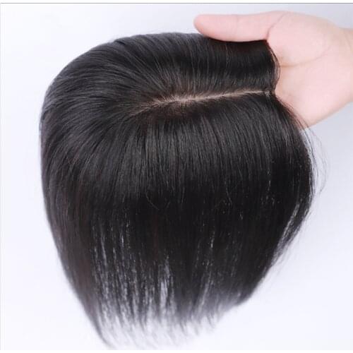 PU Silk Base Lace Closure 5*5 Middle Part Peruvian Preplucked straight human hair extensions HD Transparent lace remy 12-24inch