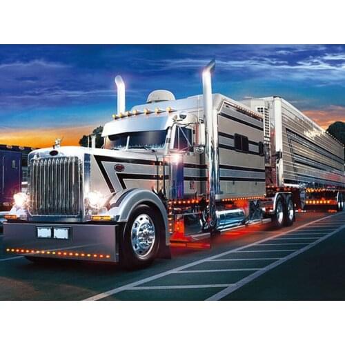 FIYO 5D DIY Full Drill Diamond Painting Cross Stitch Truck Head Stickers Rhinestone Mosaic Diamond Embroidery Stickers Decor