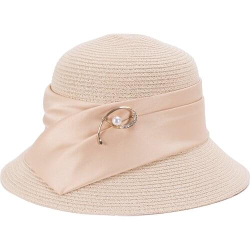 Lawliet Womens Packable Wide Brim Straw Summer Church Wedding Kentucky Derby Sun Hat T422