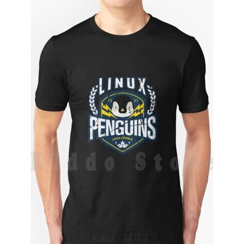Linux Penguins T Shirt Diy Big Size 100% Cotton Linux Penguin Arms Dev Developer Open Source Open Source Free Tux Sudo Distro