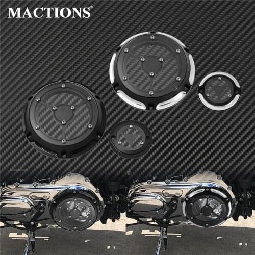 Motorcycle CNC Derby Cover Timing Timer Covers 6 holes Black Chrome Aluminum Set For Harley Sportster XL 883 1200 2004-2016 XR