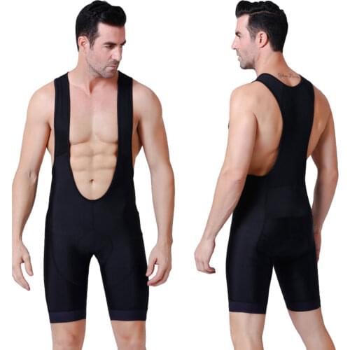 Cycling Bib Shorts Men 3D Gel Pad Shockproof Cycling Bib Short Riding Breathable Bicycle Pants Ropa Ciclismo Whole Black