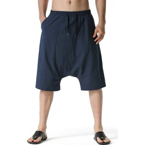 Mens Casual Drawstring Pockets Drop Crotch Baggy Long Trousers Harem Pants Retro Flying Mouse Pants Hot Style Slacks Pants