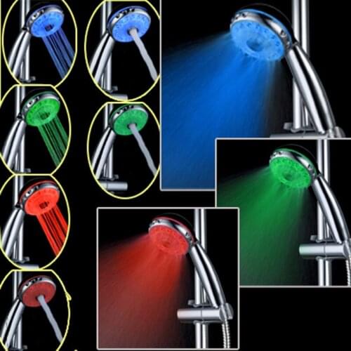 Shower Head Temperature Control Three-Color Light-Color Discoloration Spray Durable High Quality Practical Delicate Convenience
