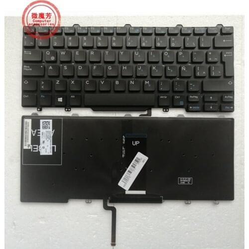 New Spanish/Latin SP/LA keyboard for Dell Latitude 14 5000 5450 7450 3340 e3340 3350 E5450 E5470 E7450 E7470 Backlit