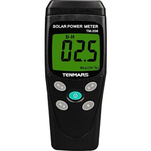 TM-206 Solar Measurement LCD 3-Digit Handheld Radiation Measuring Tester Energy Meter Portable